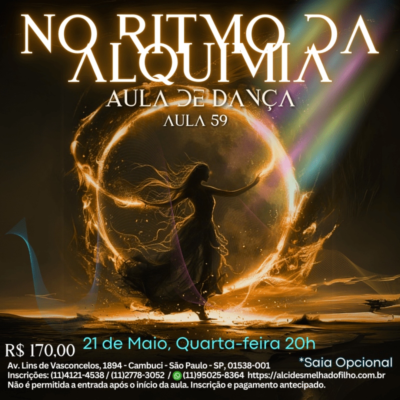 Aula de Dança no Ritmo da Alquimia - Aula 59 (Maio)