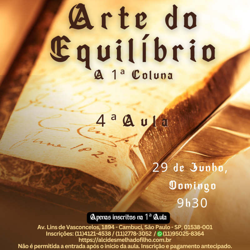 Arte do Equilíbrio - Os 4 Verbos - Aula 4 (Junho)