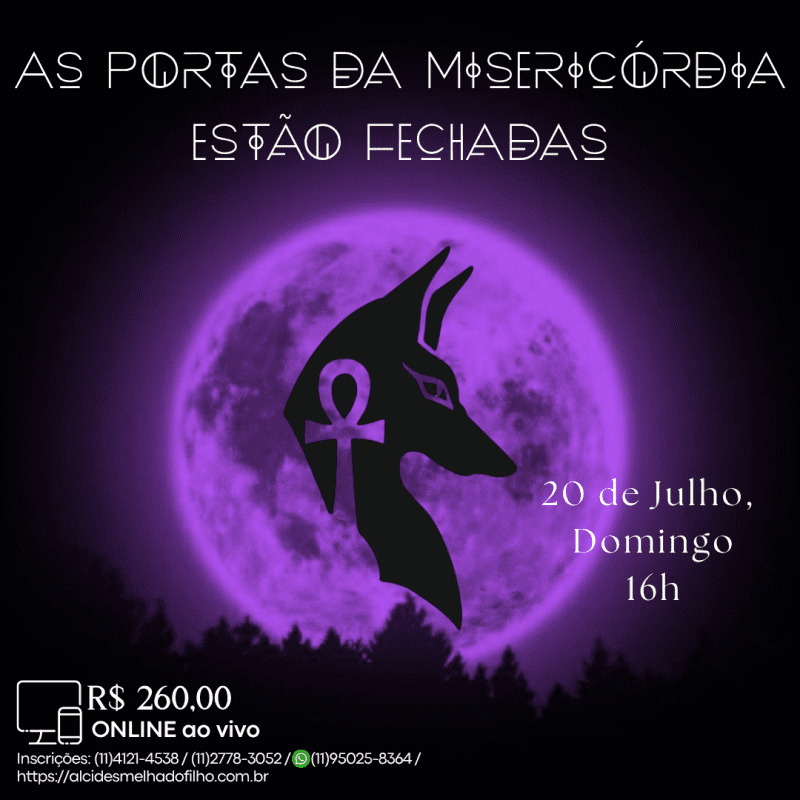 Curso Online e ao Vivo: As Portas da Misericórdia estão fechadas (Julho)