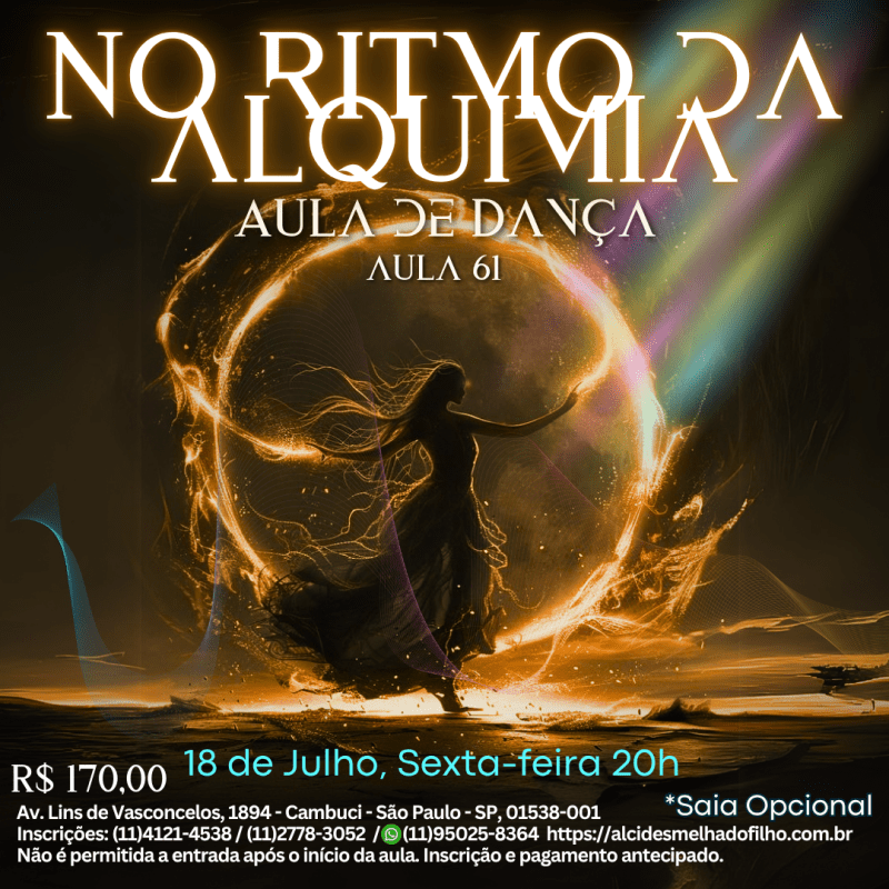 Aula de Dança no Ritmo da Alquimia - Aula 61 (Julho)