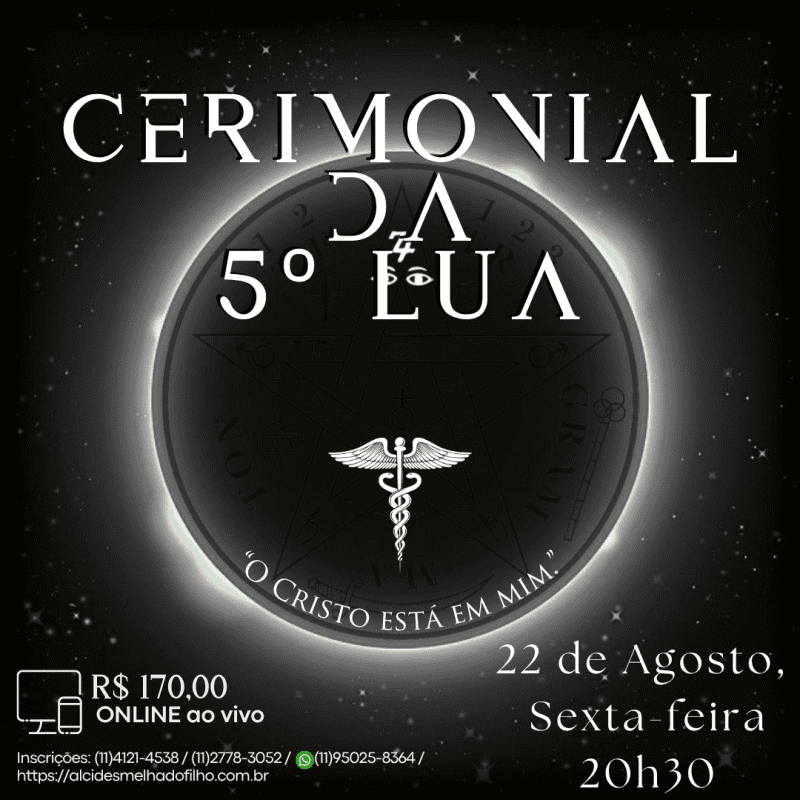 Curso Online e ao Vivo: Cerimonial da 5ª Lua (Agosto)